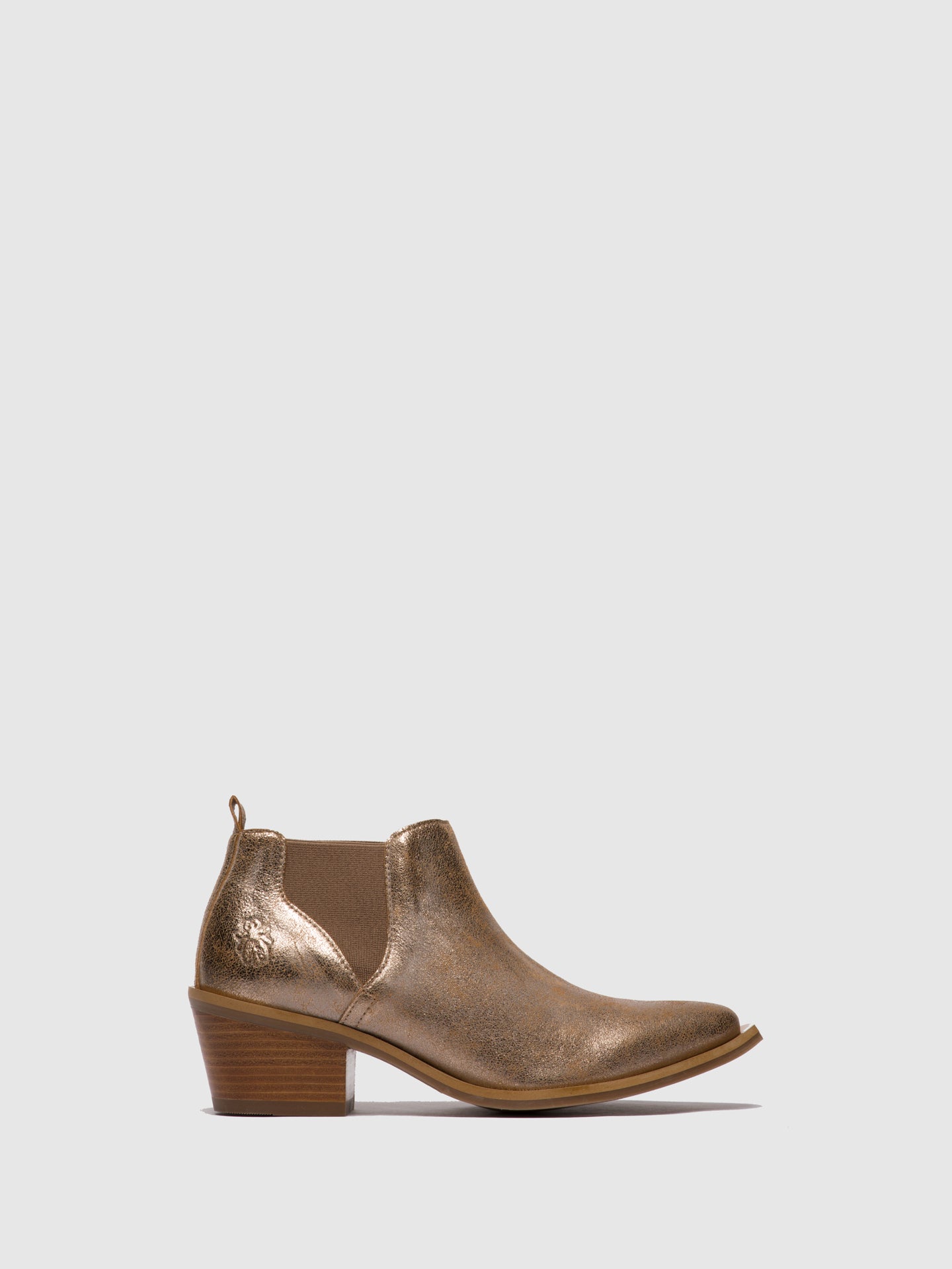 Fly London Gold Chelsea Ankle Boots